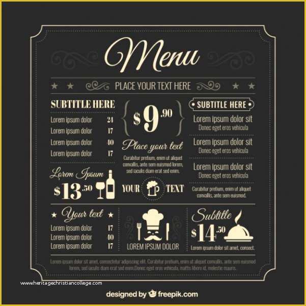 Deli Menu Templates Free Downloads Of 50 Free Food & Restaurant Menu Templates Xdesigns