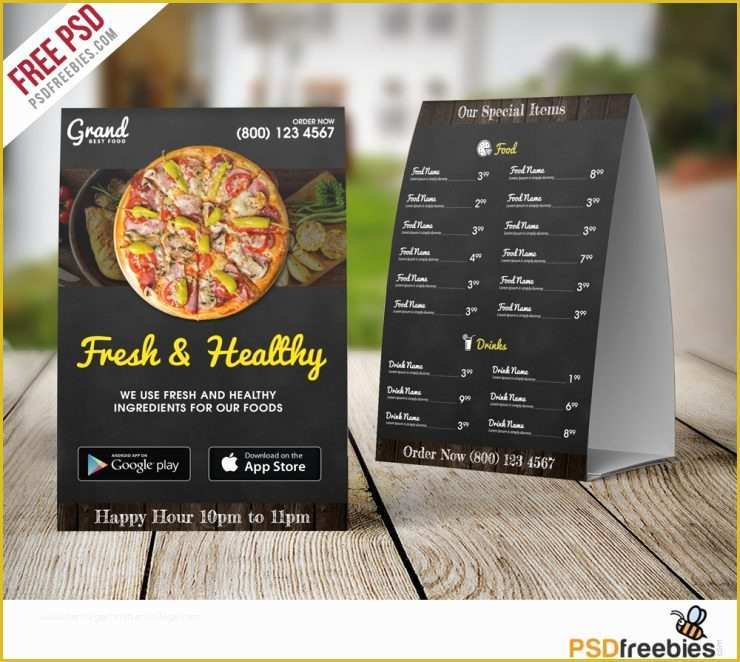 Deli Menu Templates Free Downloads Of Restaurant Table Tent Menu Template Free Psd Download Psd