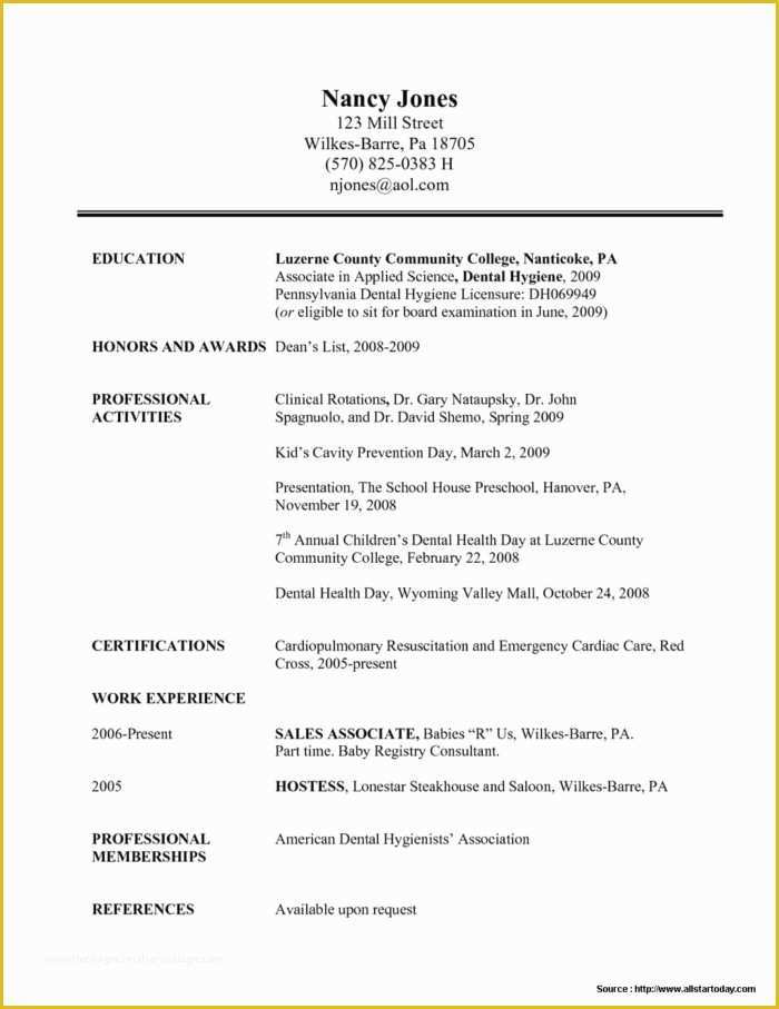 Dental Hygienist Resume Template Free Of Dental Hygienist Resume Template Templates Resume