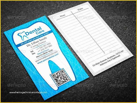 Dentist Business Card Template Free Of 44 Dental Business Card Templates Psd Word Ai