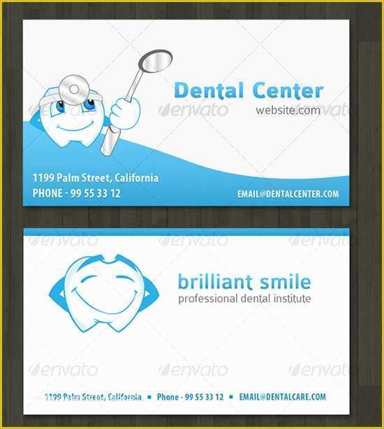 Dentist Business Card Template Free Of 44 Dental Business Card Templates Psd Word Ai
