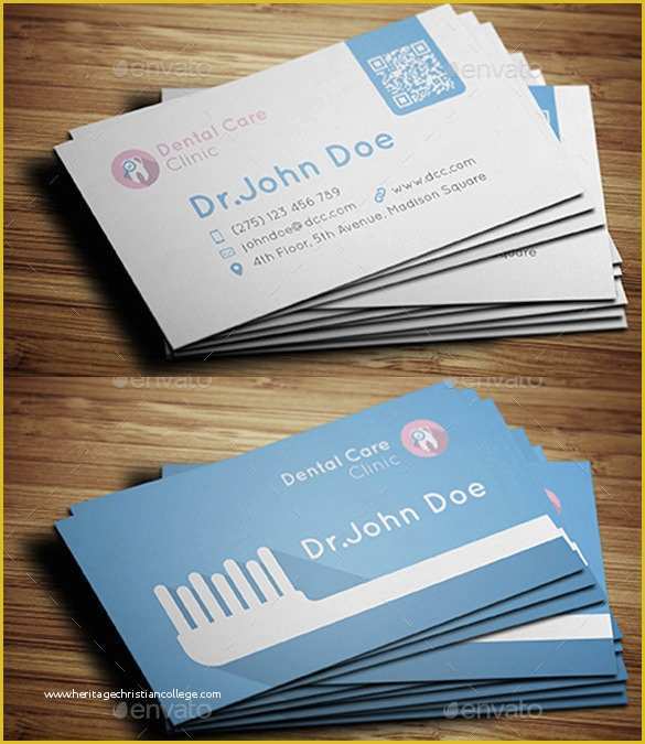 Dentist Business Card Template Free Of 44 Dental Business Card Templates Psd Word Ai