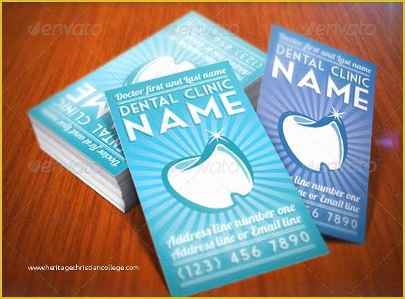 Dentist Business Card Template Free Of 44 Dental Business Card Templates Psd Word Ai