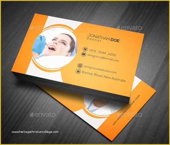 Dentist Business Card Template Free Of 44 Dental Business Card Templates Psd Word Ai