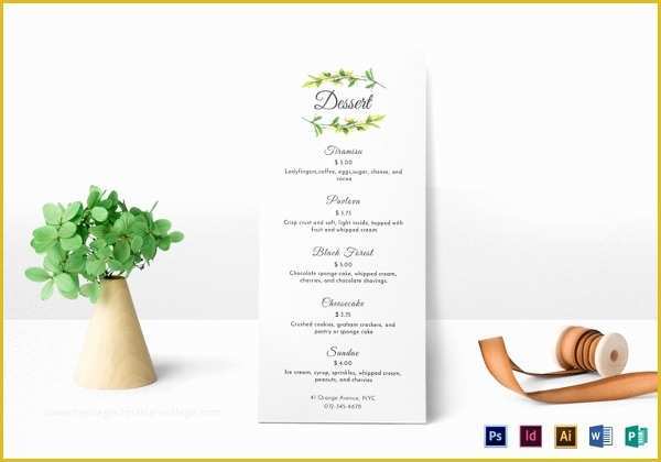 Dessert Menu Template Free Download Of 40 Menu Design Templates – Free Sample Example format