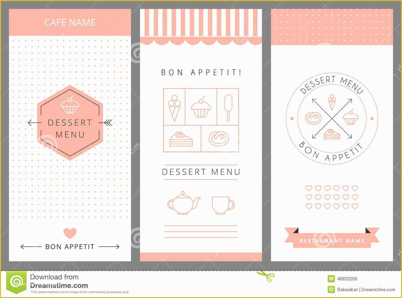 Dessert Menu Template Free Download Of Dessert Menu Card Design Template Stock Vector Image