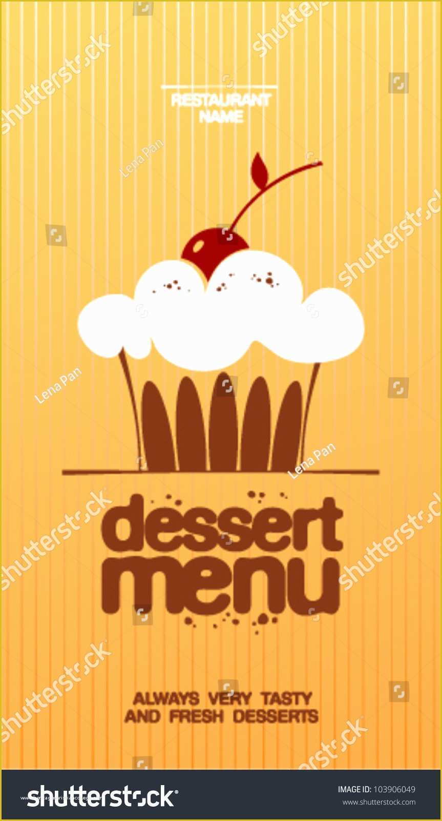 Dessert Menu Template Free Download Of Dessert Menu Card Design Template Stock Vector