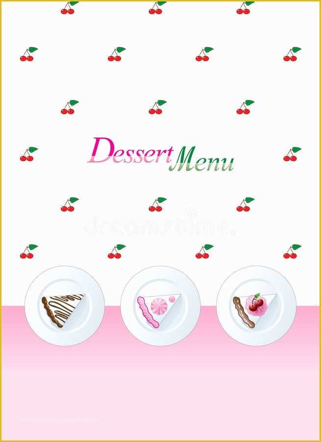 Dessert Menu Template Free Download Of Dessert Menu Template Stock Image