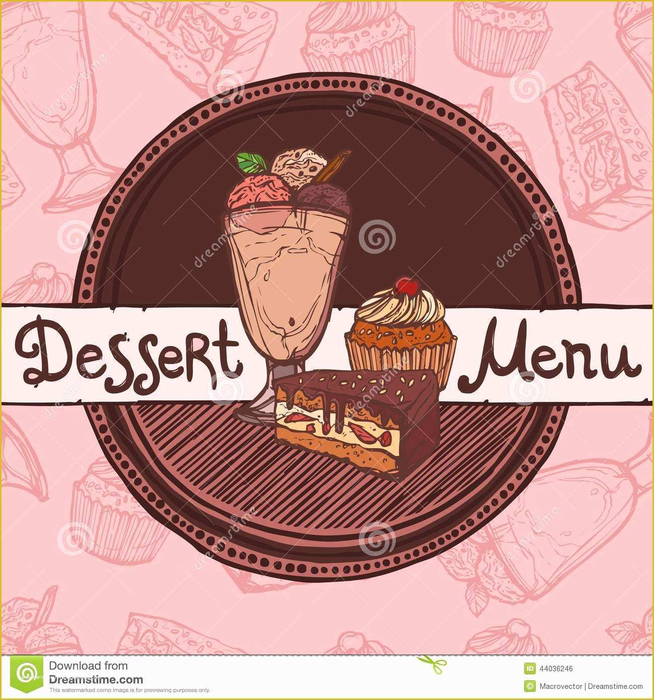 Dessert Menu Template Free Download Of Restaurant Sketch Menu Template Stock Vector