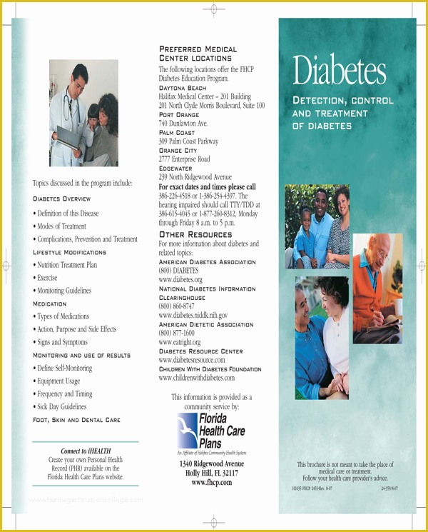 Diabetes Brochure Templates Free Of Download Diabetes Brochure for Free formtemplate