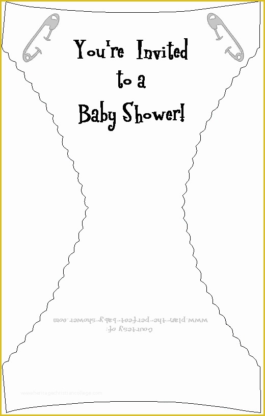 Diaper Invitation Template Free Printable Of Cute and Free Printable Baby Shower Diaper Invitation