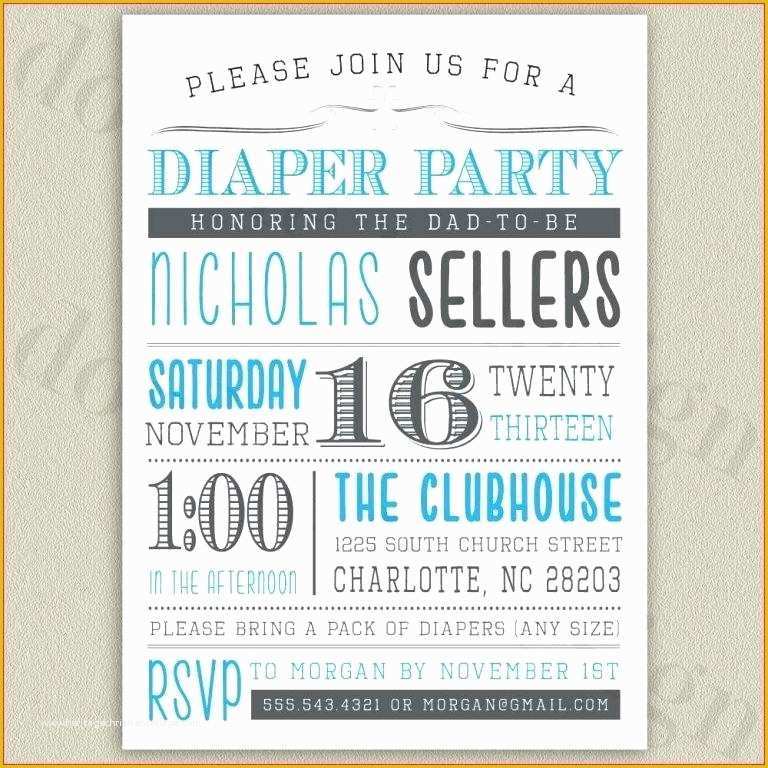 Diaper Invitation Template Free Printable Of Printable Diaper Invitations