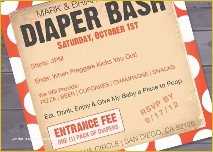 Diaper Invitation Template Free Printable Of Printable Diaper Invitations