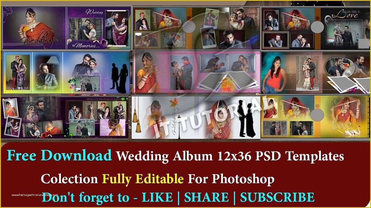 Digital Album Wedding Photoshop Psd Templates Free Download Of Free Download Wedding Album 12x36 Psd Templates Collection