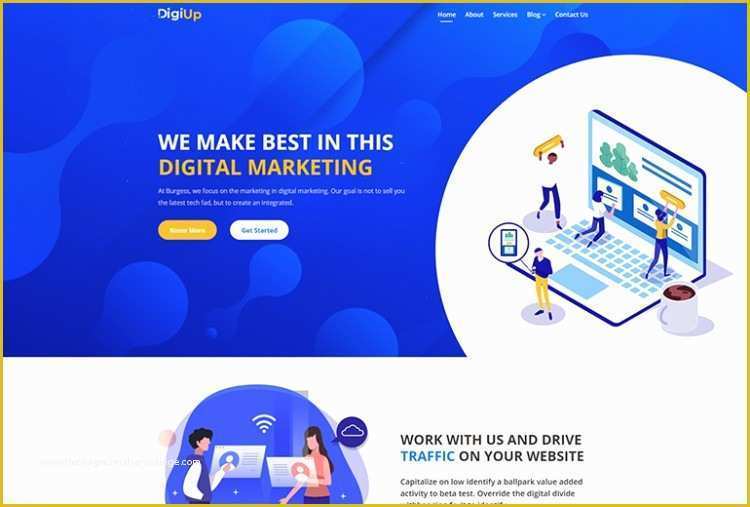 Digital Marketing Responsive Website Template Free Download Of Digi Up Digital Marketing Agency Responsive HTML Website