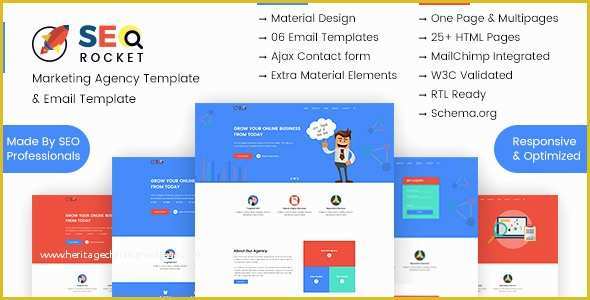 Digital Marketing Responsive Website Template Free Download Of Seo &amp; Digital Marketing Agency Template Pack