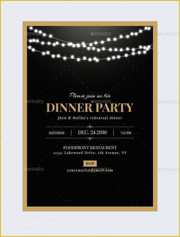 Dinner Invitation Card Template Free Of 47 Dinner Invitation Templates Psd Ai