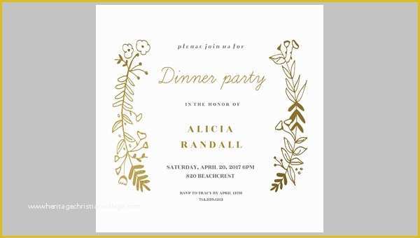 Dinner Invitation Card Template Free Of 62 Printable Dinner Invitation Templates Psd Ai Word