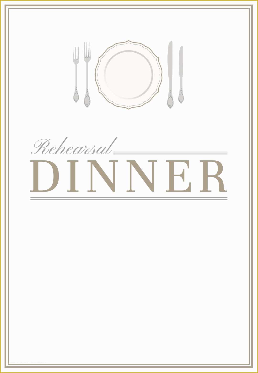 Dinner Invitation Card Template Free Of Elegant Setting Free Printable Rehearsal Dinner Party