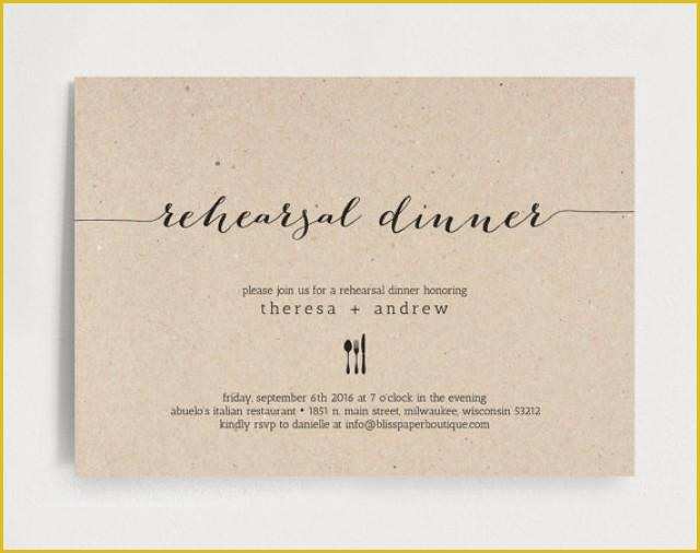 Dinner Invitation Card Template Free Of Rehearsal Dinner Invitation Wedding Rehearsal Editable