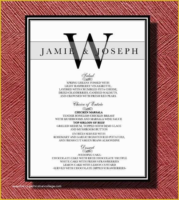 Dinner Menu Template Free Download Of Dinner Menu Templates – 36 Free Word Pdf Psd Eps