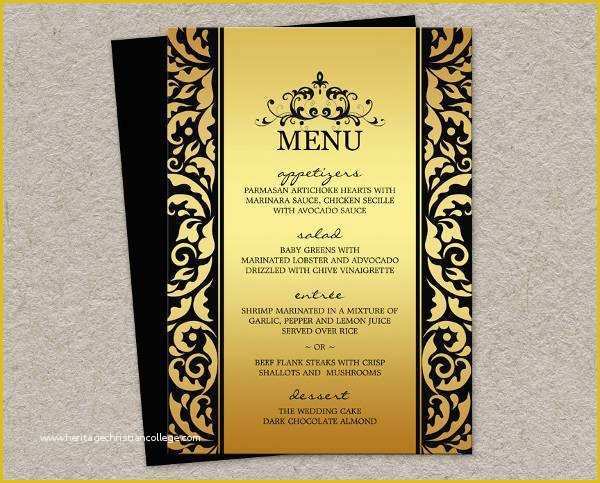 Dinner Menu Template Free Download Of Party Menu Designs