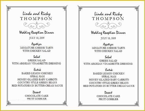 Dinner Menu Template Free Download Of Wedding Menu Template 31 Download In Pdf Psd Word