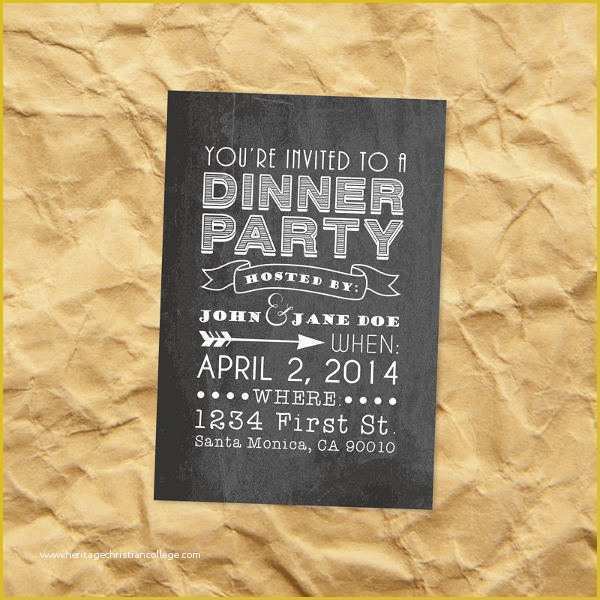 Dinner Party Invitation Templates Free Download Of 13 Dinner Party Invitations Free Sample Example