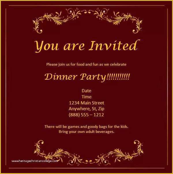 46 Dinner Party Invitation Templates Free Download