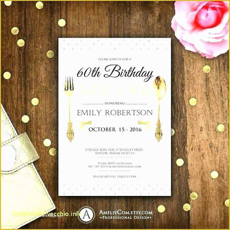 Dinner Party Invitation Templates Free Download Of 60th Birthday Invitation Ideas – Adamkehoe