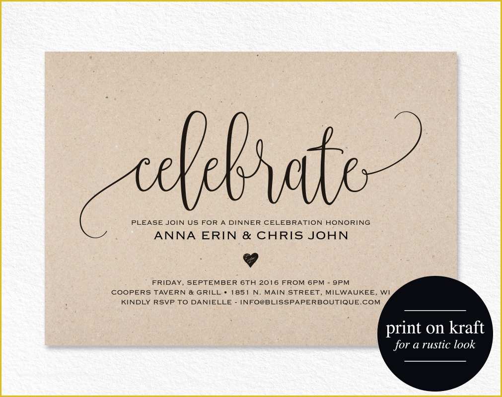 Dinner Party Invitation Templates Free Download Of Celebrate Invitation Printable Dinner Party Printable Party