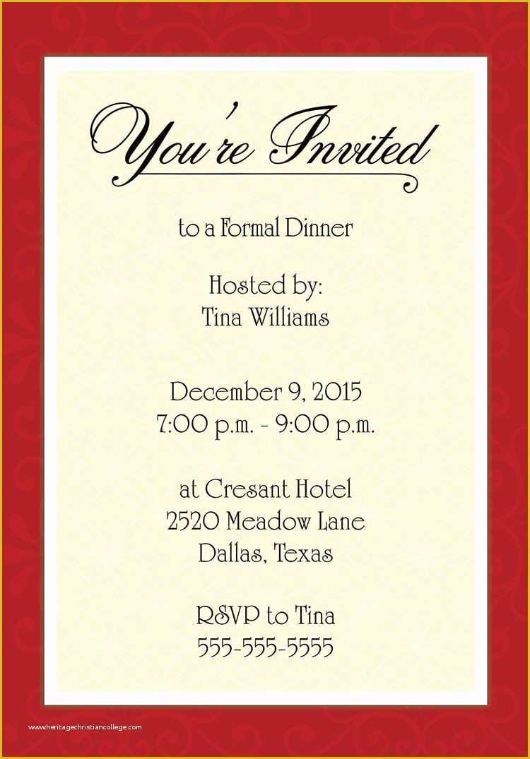 Dinner Party Invitation Templates Free Download Of Samples Invitations Appreciation Dinner