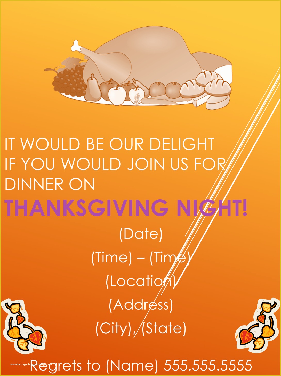 Dinner Party Invitation Templates Free Download Of Thanksgiving Dinner Party Invitation Template