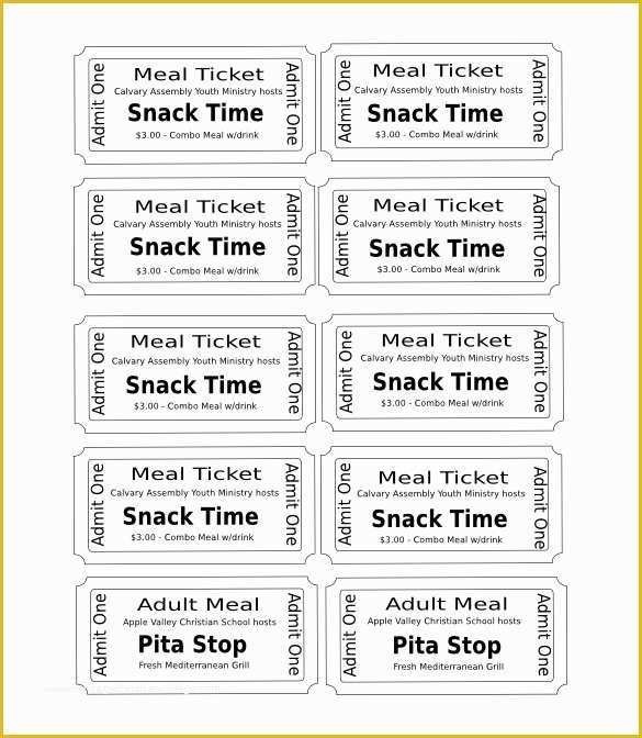Dinner Ticket Template Free Of 115 Ticket Templates Word Excel Pdf Psd Eps