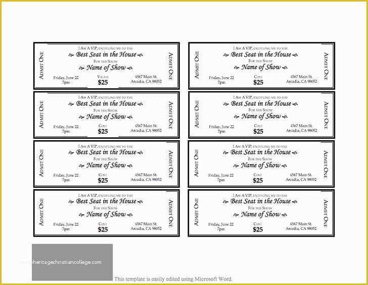 43 Dinner Ticket Template Free
