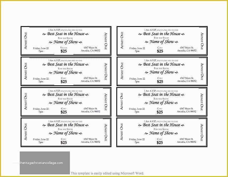 Dinner Ticket Template Free Of event Ticket Template 3 that S so Random