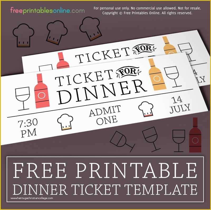 Dinner Ticket Template Free Of Wined Up Dinner Ticket Template