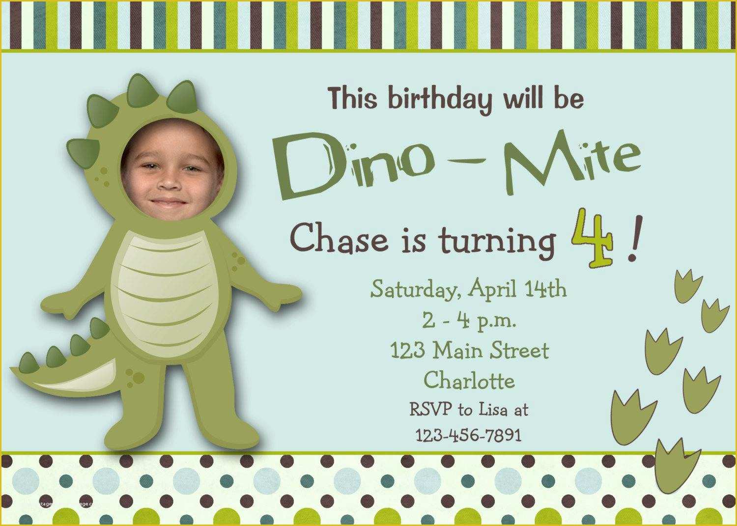 Dinosaur Birthday Invitation Template Free Of 17 Dinosaur Birthday Invitations How to Sample Templates