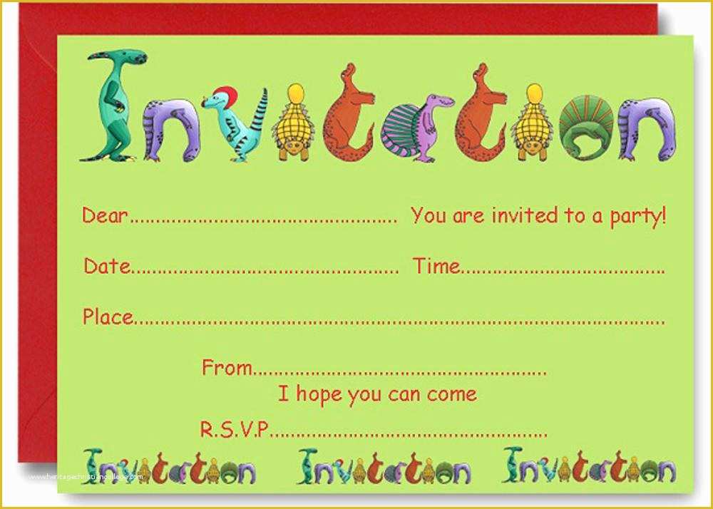 Dinosaur Birthday Invitation Template Free Of 17 Dinosaur Birthday Invitations How to Sample Templates