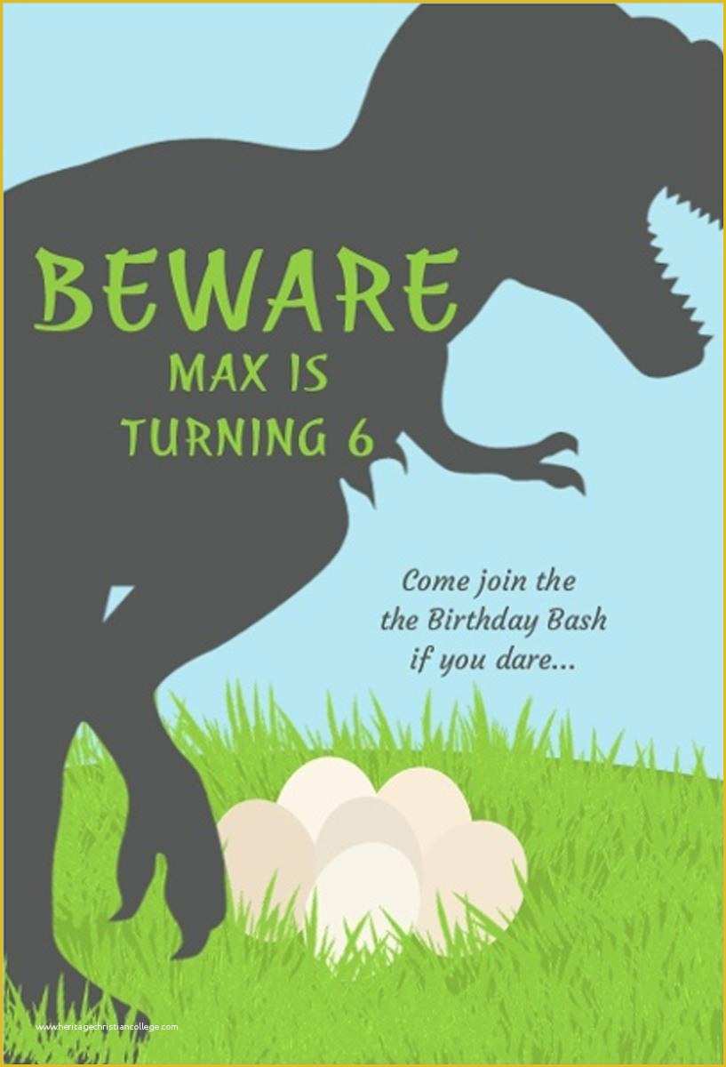 Dinosaur Birthday Invitation Template Free Of 17 Dinosaur Birthday Invitations How to Sample Templates