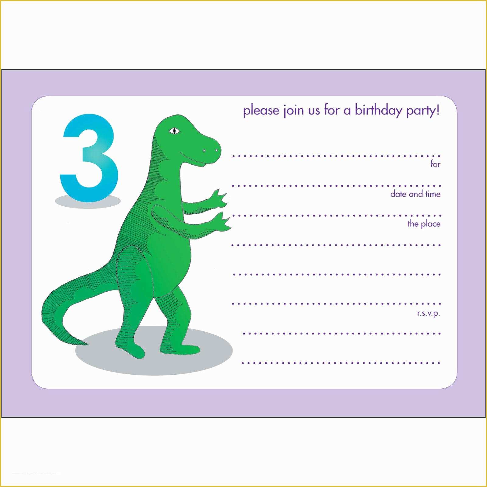 Dinosaur Birthday Invitation Template Free Of 17 Dinosaur Birthday Invitations How to Sample Templates