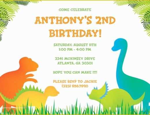 Dinosaur Birthday Invitation Template Free Of 17 Dinosaur Birthday Invitations How to Sample Templates