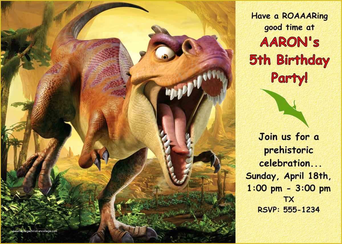 Dinosaur Birthday Invitation Template Free Of Dinosaur Birthday Party Invitations