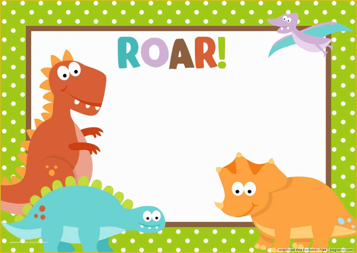 Dinosaur Birthday Invitation Template Free Of Free Dinosaur Birthday Invitations – Free Printable