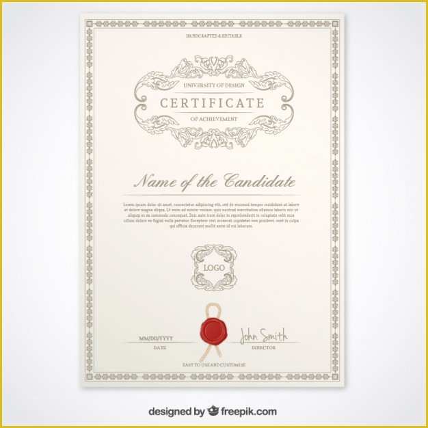 Diploma Certificate Template Free Download Of Certificate Template Vector