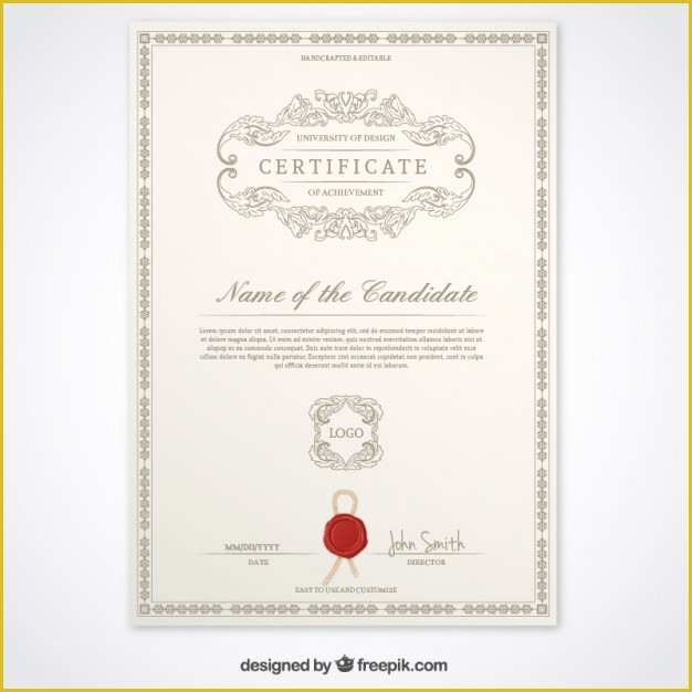 Diploma Certificate Template Free Download Of Certificate Template Vector