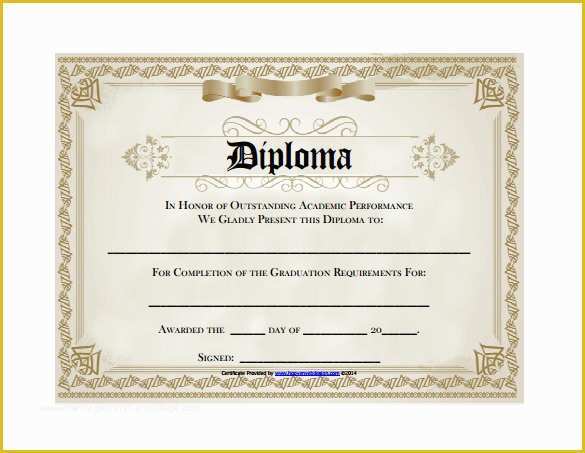 Diploma Certificate Template Free Download Of Diploma Certificate Template – 25 Free Word Pdf Psd