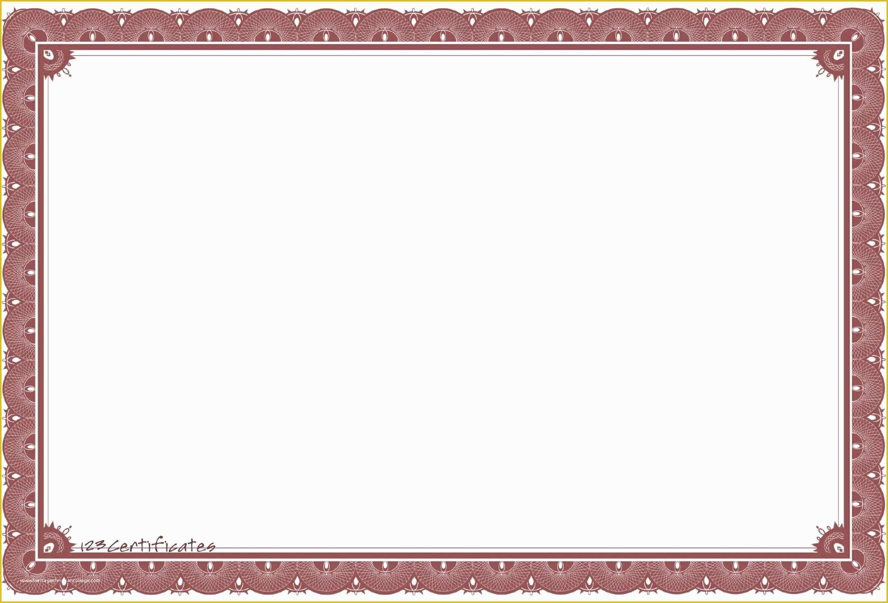 Diploma Certificate Template Free Download Of Free Certificate Borders to