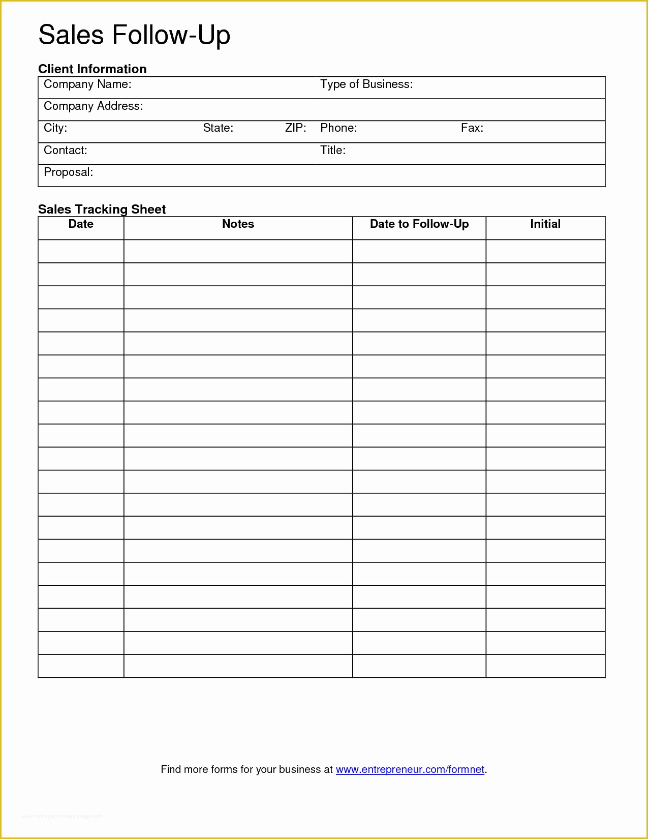 Direct Sales Business Plan Template Free Of Free Client Contact Sheet