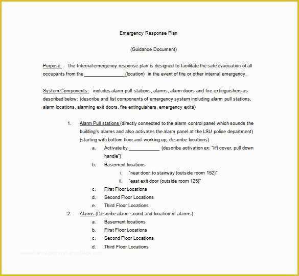 Disaster Plan Template Free Of 14 Emergency Plan Templates Free Sample Example